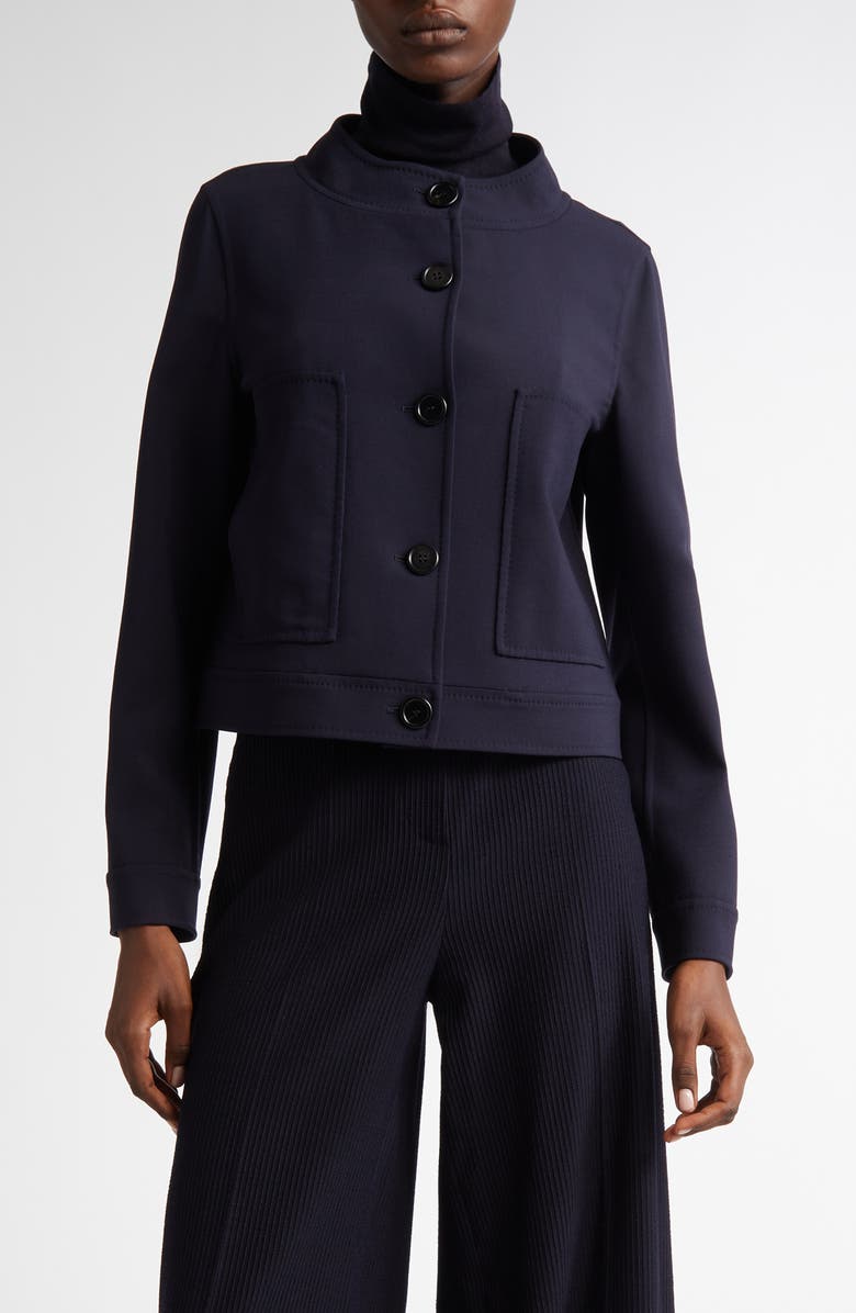 Max Mara Lamine Stretch Virgin Wool Jacket, Main, color, Ultramarine