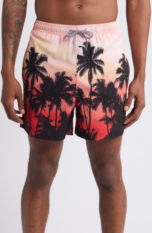 Recycled Volley Swim Trunks in Palm Trees Ombre