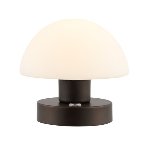 Jonathan Y Zoe Modern Minimalist Iron Rechargeable Integrated Portable Led Table Lamp In Oil Rubbed Bronze
