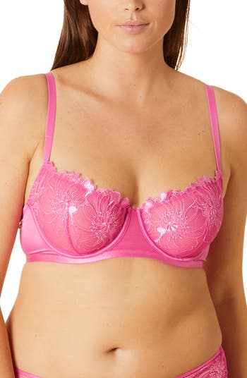 Curve Muse Women's Plus Size Lightly Padded Underwire Balconette