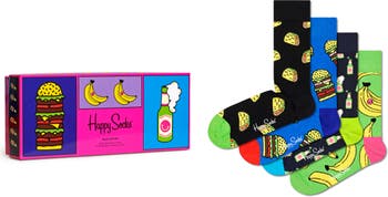 Assorted Crew Yummy Happy Yummy Nordstrom | Set Socks Gift Socks 4-Pack