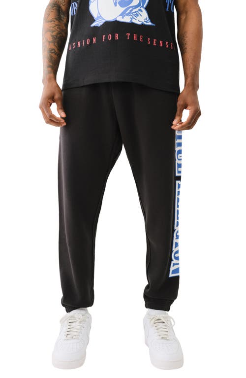 True Religion Brand Jeans Relaxed Icon Sweatpants in Jet Black 