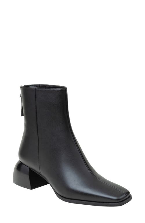 Shop Linea Paolo Sage Square Toe Bootie In Black/black