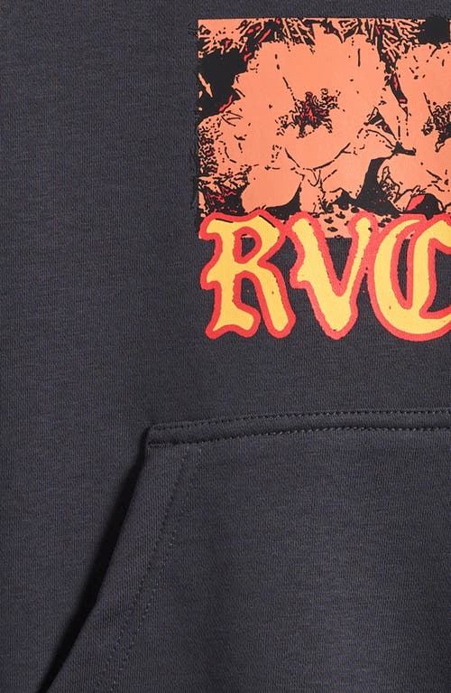 Shop Rvca Kids' Optunia Graphic Hoodie In Garage Blue