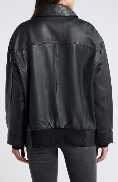 Shop Treasure & Bond Leather Jacket In Black