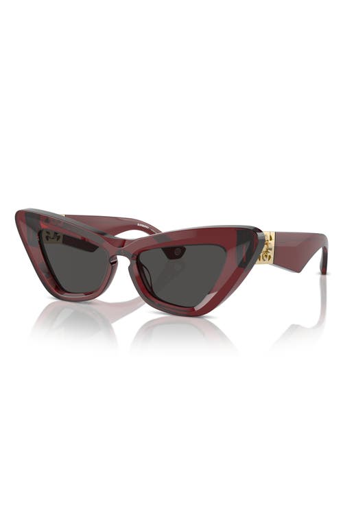 Shop Burberry 51mm Cat Eye Sunglasses In Bordeaux