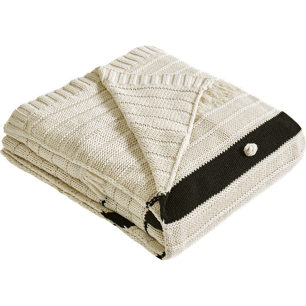 Modern Threads Cable Knit Throw Blanket In Neutral