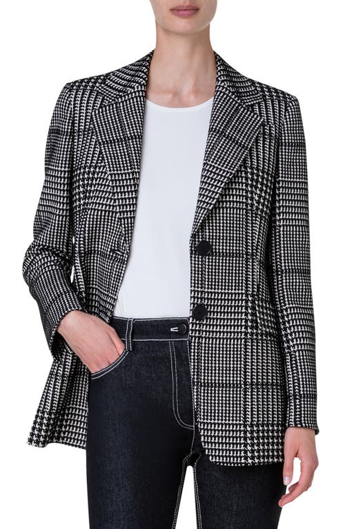 Akris punto Houndstooth Blazer Black-Cashew at Nordstrom,