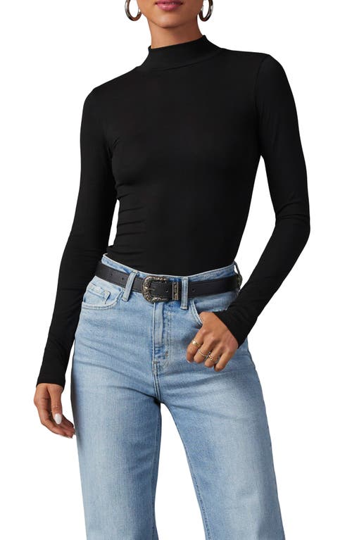 Day to Day Mock Neck Top in Black