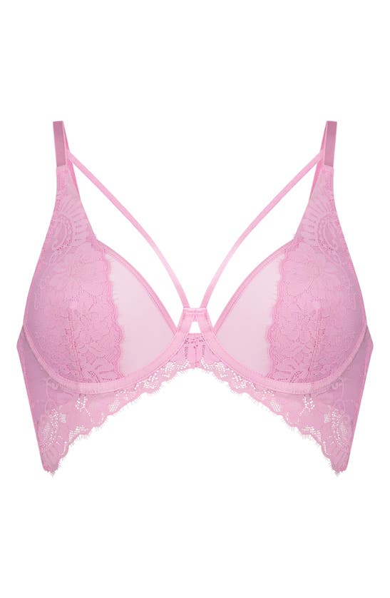 Shop Hunkemoller Hunkemöller Milaan Strappy Lace Underwire Bra In Pastel Lavender