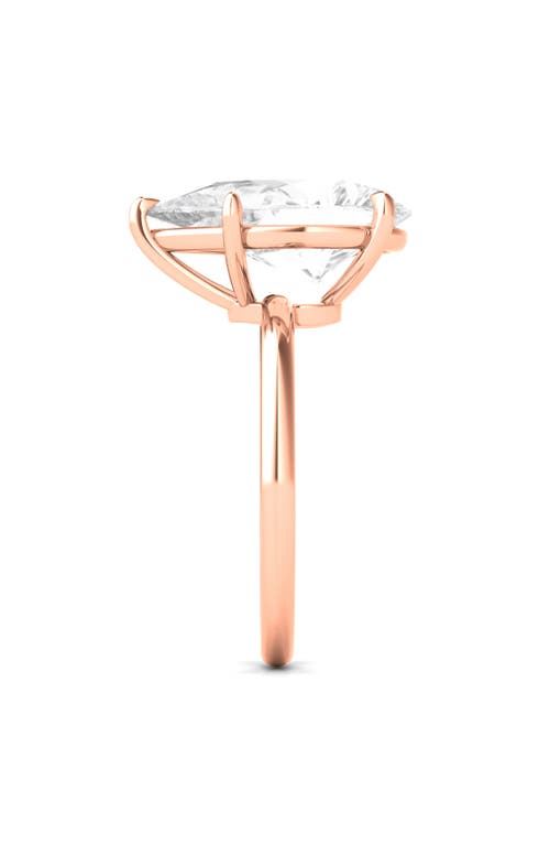 Shop Hautecarat Pear Cut Lab Created Diamond Ring In 2.50 Ctw 18k Rose Gold