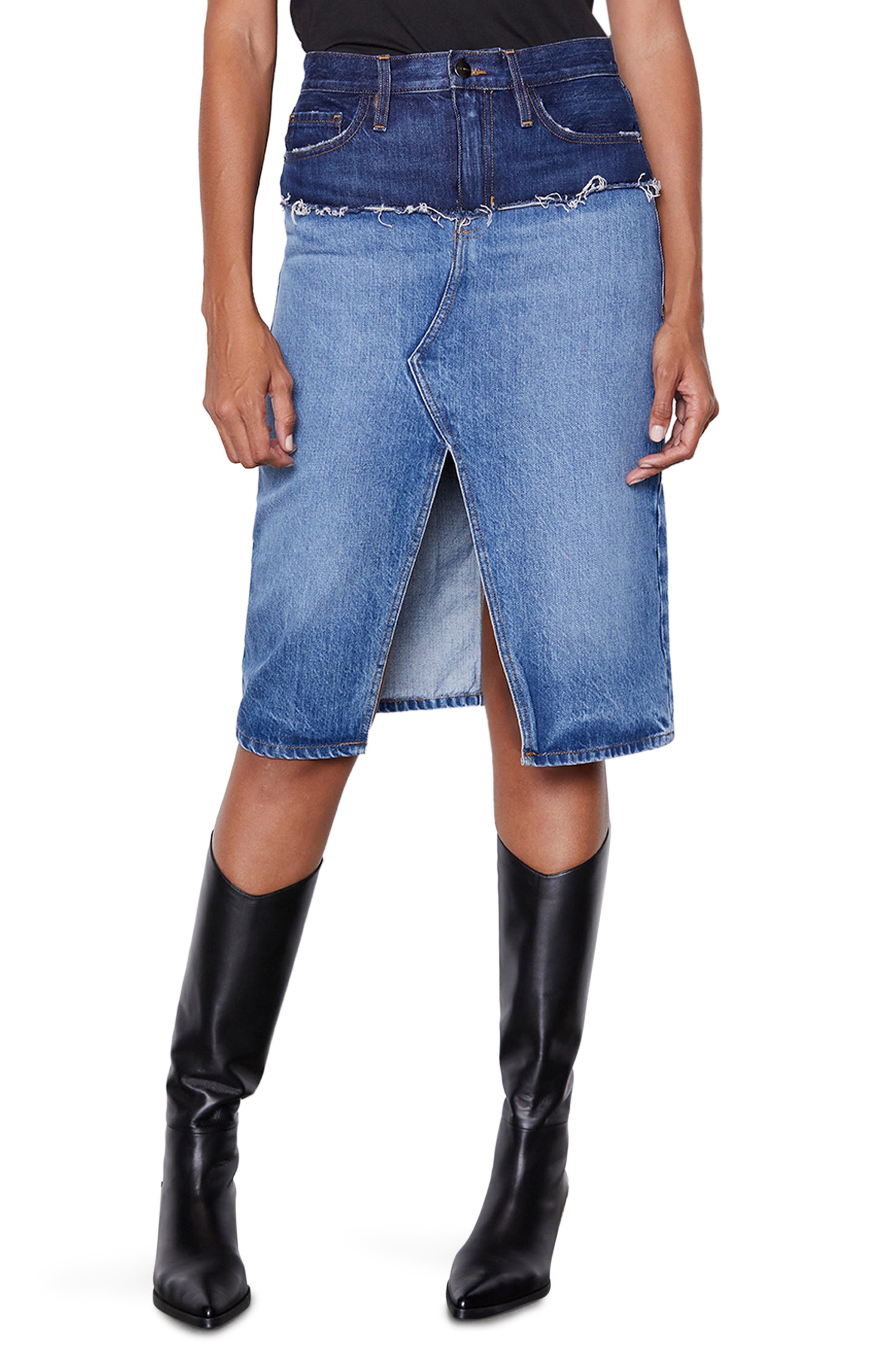 denim festival skirt