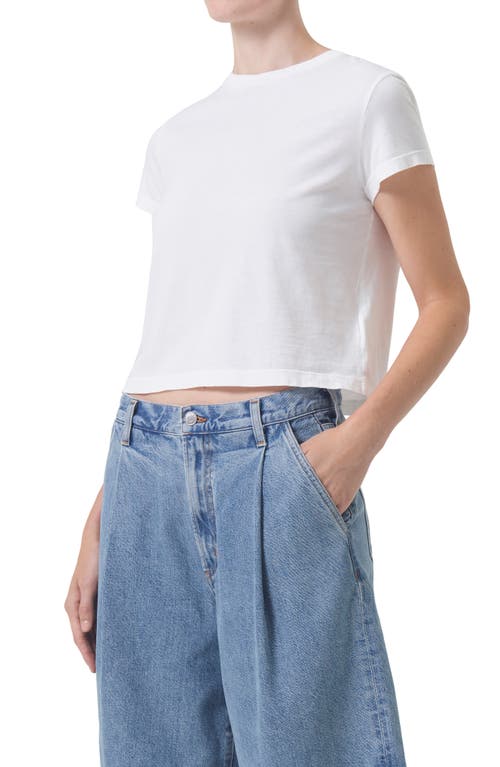 Agolde Adine Shrunken Tee In White
