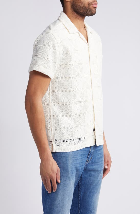 Shop Rails Willemse Short Sleeve Lace Button-up Shirt In White Lace