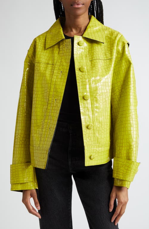 Stand Studio Libertee Oversize Faux Leather Jacket Yellow at Nordstrom, Us