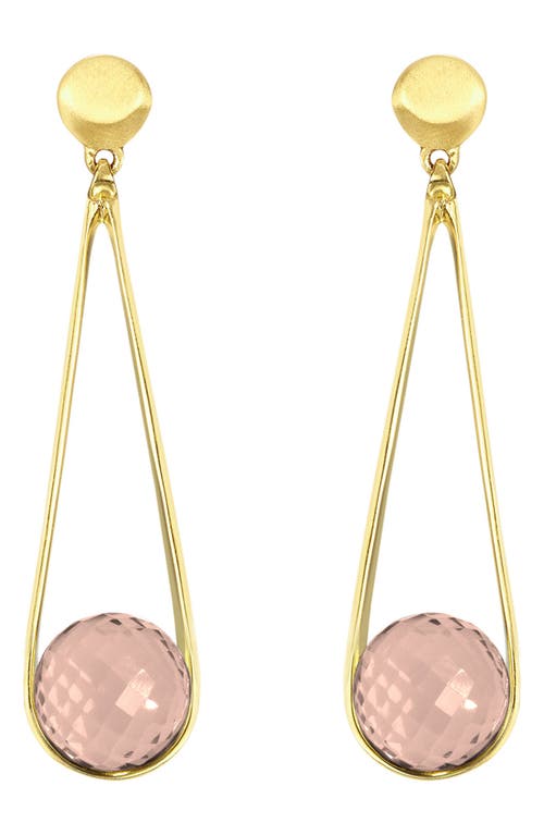 Mini Ipanema Drop Earrings in Morganite/Gold