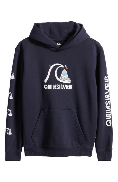 Quiksilver Kids' Bubble Fun Graphic Hoodie in Navy