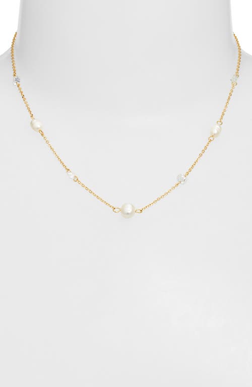 Shop Nordstrom Demi Fine Freshwater Pearl Station Necklace In 14k Gold Plated