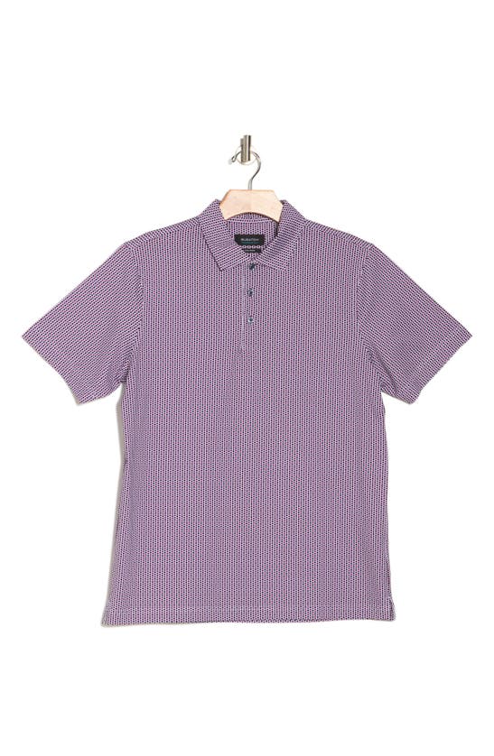 Bugatchi Micro Dot Stretch Cotton Polo In Plum