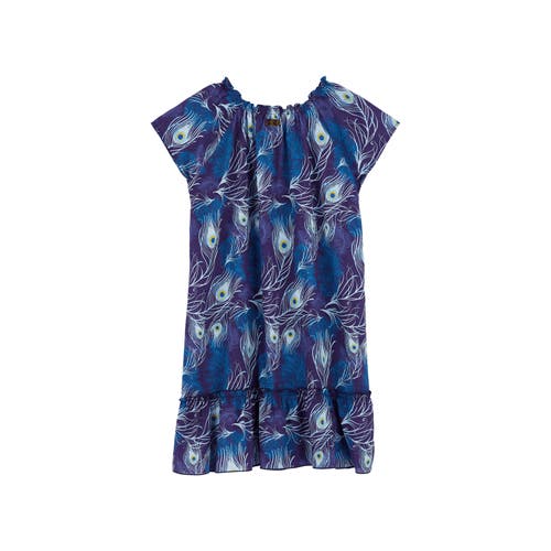 Vilebrequin Kids' Eyes Of The Wind Cotton Voile Dress In Minuit