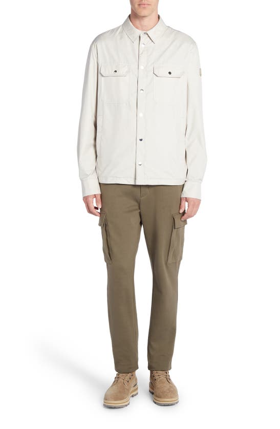 Moncler Men's Piz Snap-front Overshirt In Stone