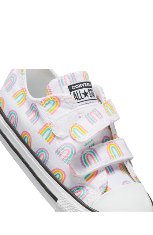 Converse Chuck Taylor® All Star® 2v Rainbow Print Sneaker In White/grape Fizz/amarillo