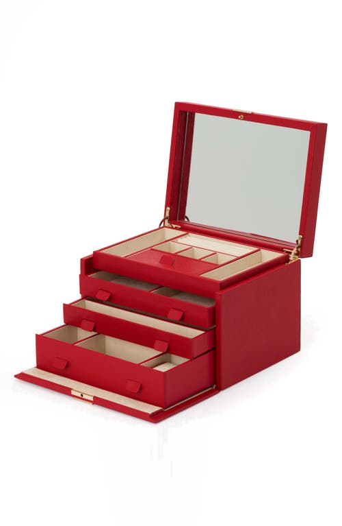 Shop Wolf Palermo Large Jewelry Box In Red