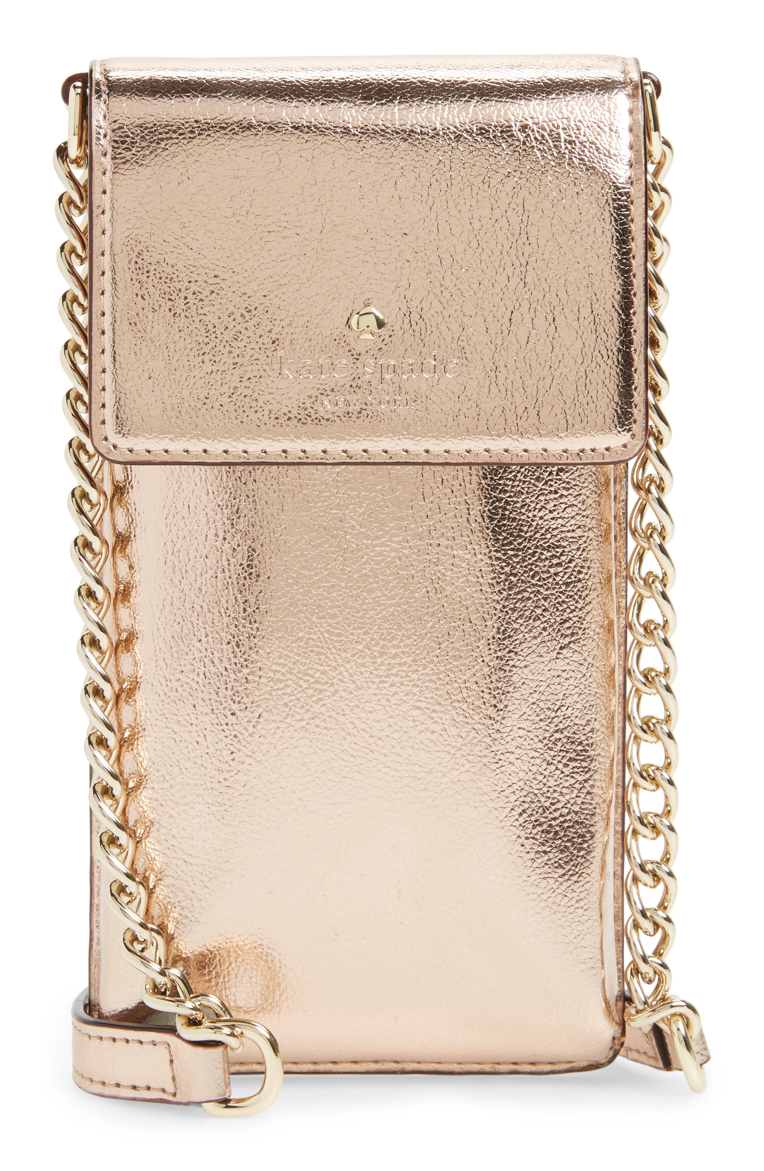kate spade new york metallic leather smartphone crossbody bag Nordstrom