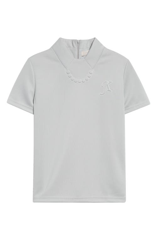 Julie Kegels Juliette Trompe L'oeil Polo In Light Grey