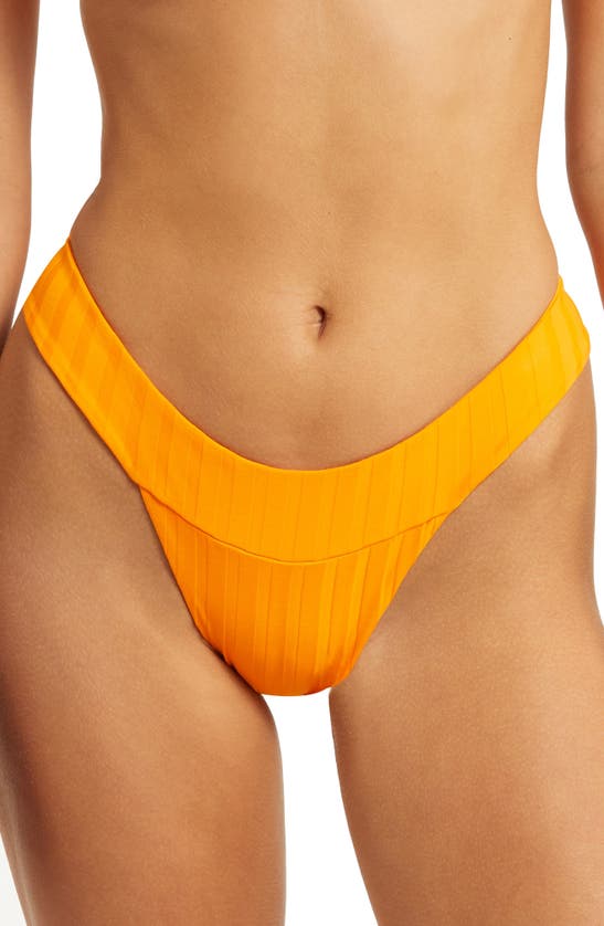Shop Vitamin A ® Emmi High Cut Bikini Bottoms In Tangerine Superrib