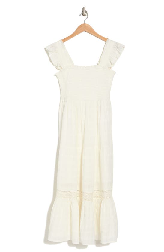 Band Of The Free Odessa Smocked Cotton Sundress In White