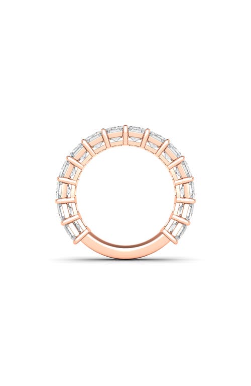 Hautecarat Emerald Cut Lab Created Diamond Eternity Band In Rose Gold