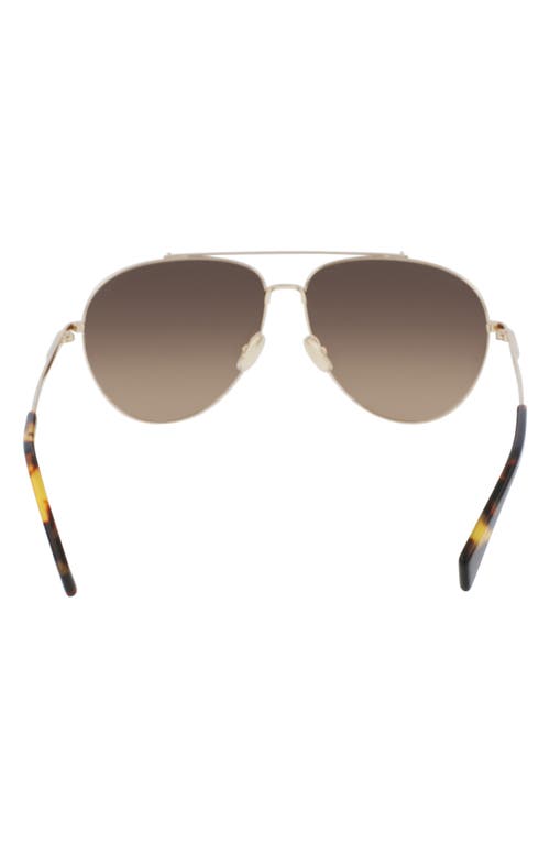 Shop Lanvin 61mm Gradient Aviator Sunglasses In Gold/gradient Brown