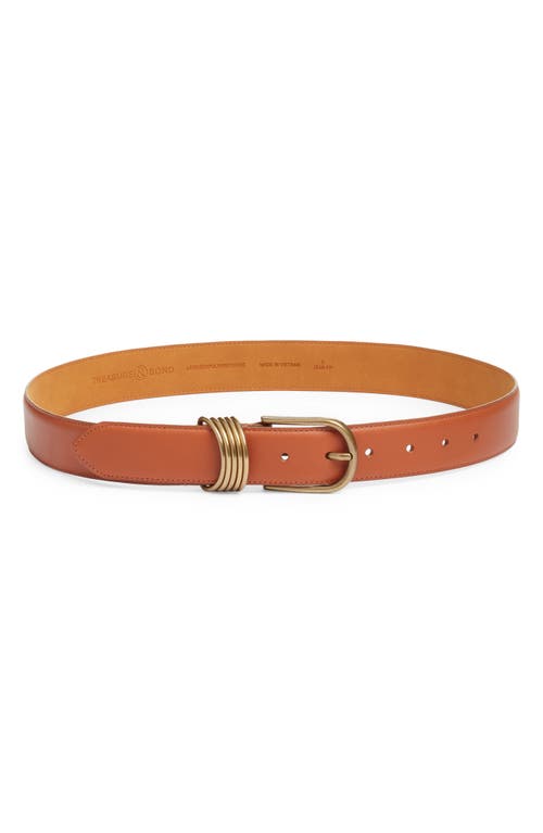 TREASURE & BOND TREASURE & BOND PARKER BRASS HOOP LEATHER BELT 