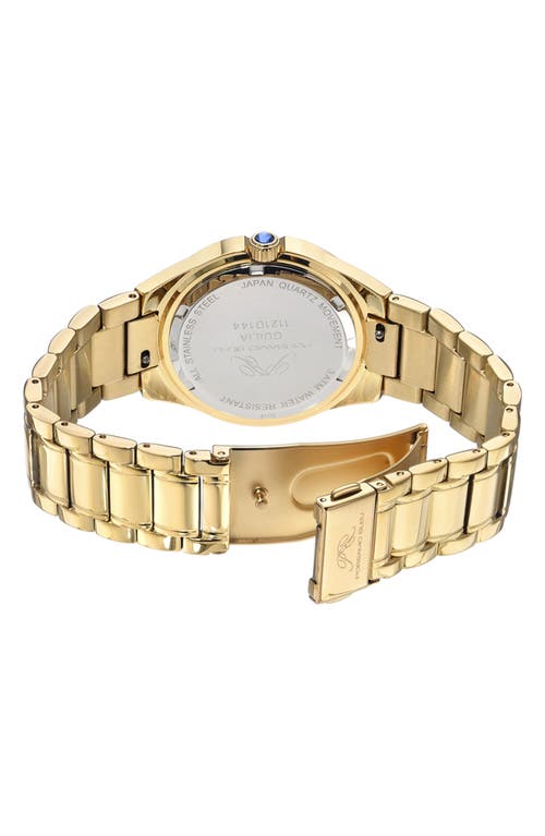 Shop Porsamo Bleu Guilia Interchangeable Band Bracelet Watch, 37mm In Gold/white