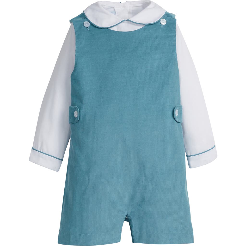 Little English Kids' Button Tab John John Set in Alpine Corduroy