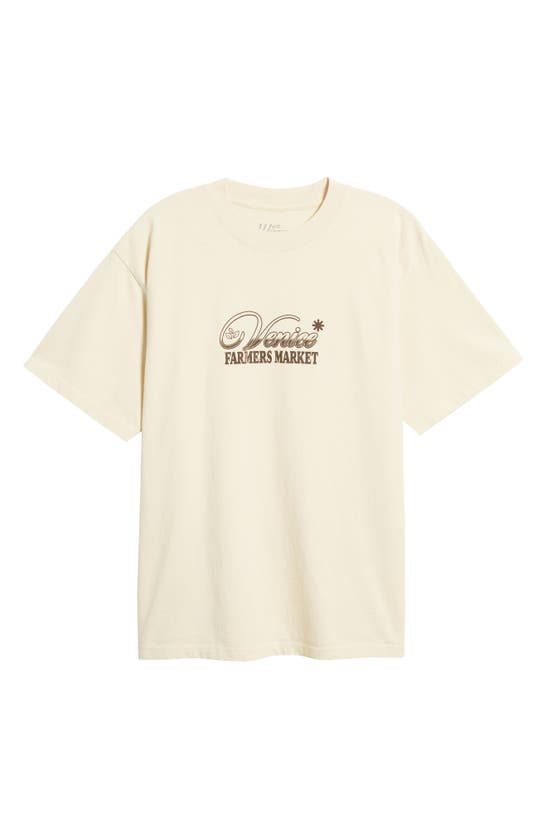 Shop Id Supply Co Venice Farmer's Market Cotton Graphic T-shirt In Cream