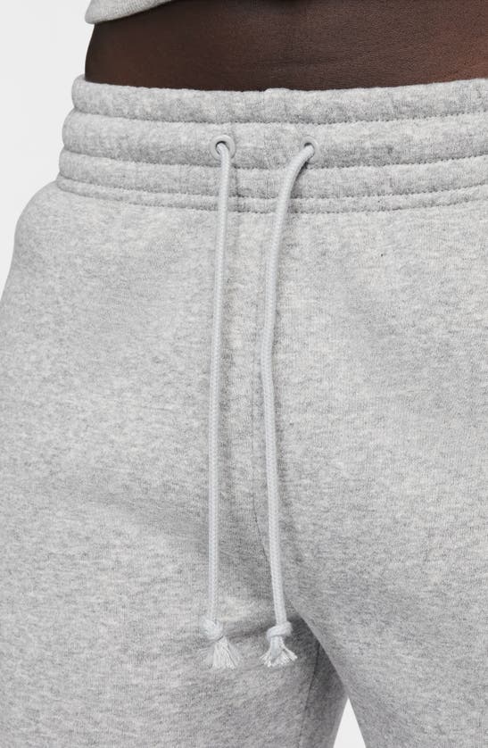 Shop Nike Sportswear Phoenix Fleece Mid Rise Joggers In Dark Grey Heather/ Sail