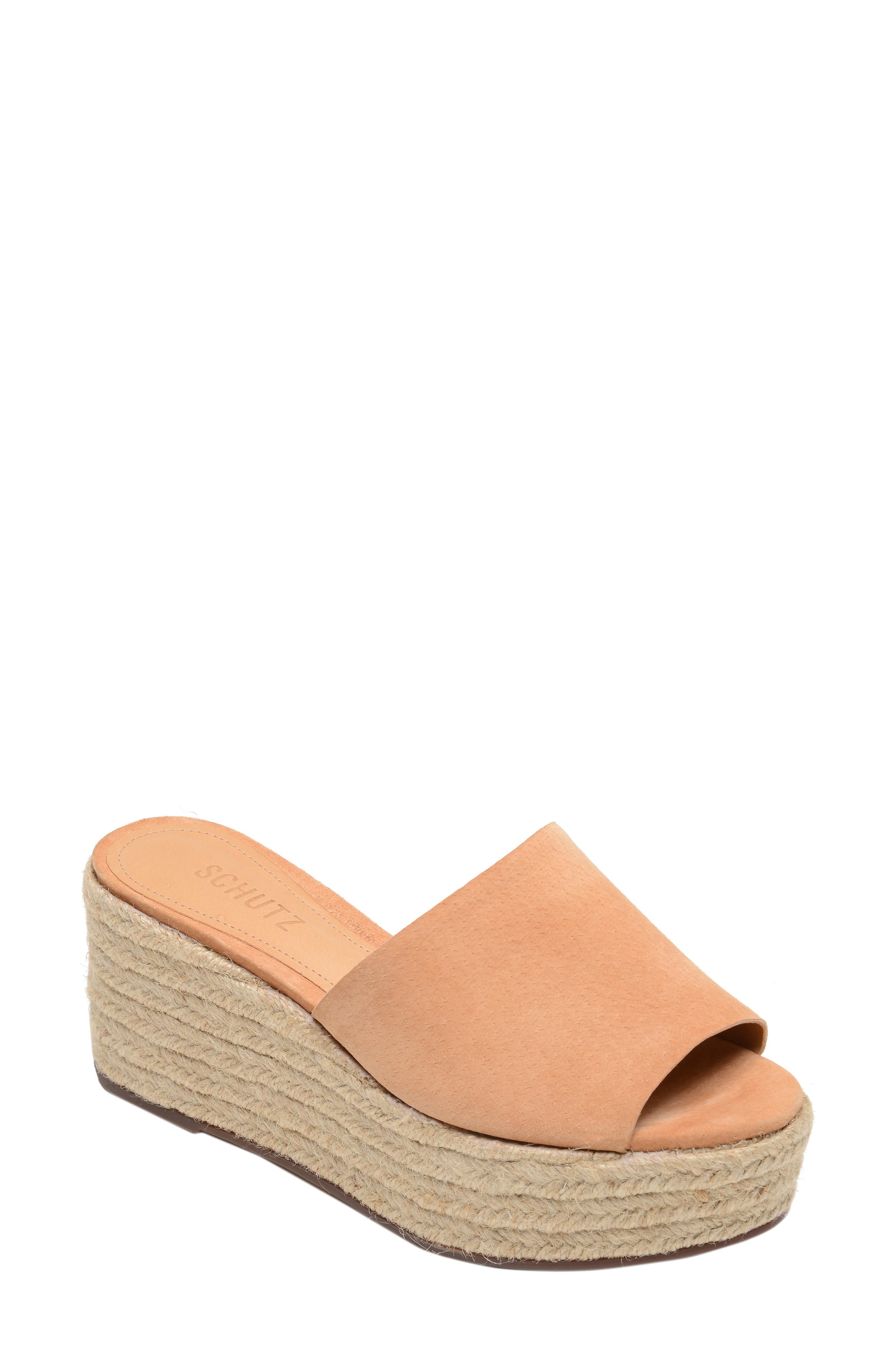 Schutz Thalia Platform Wedge Slide Sandal, Black