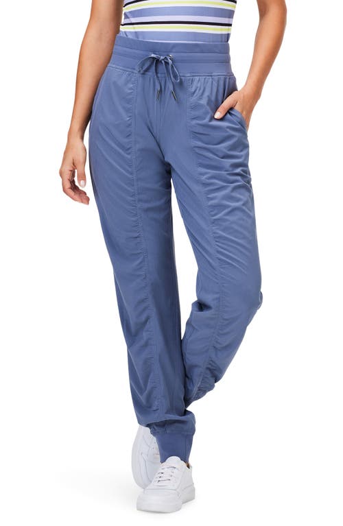Tech Stretch Ruched Joggers in Slate