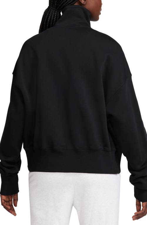 Nike Sportswear Phoenix Fleece Oversize Track Jacket In Black/sail