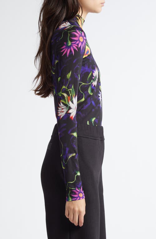 Shop Maccapani The Genie Floral Long Sleeve Top In Black/colors