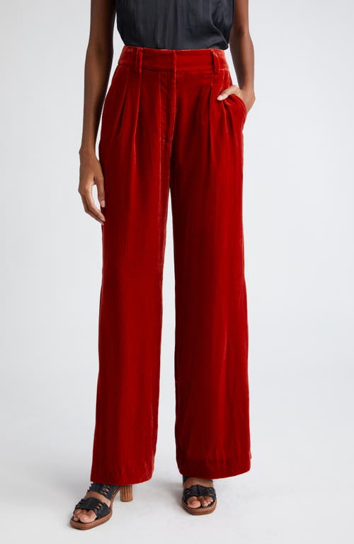 Ulla Johnson Veronica Wide Leg Velvet Pants at Nordstrom,