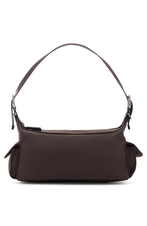 Shop Mango Cargo Pocket Shoulder Bag In Chocolate