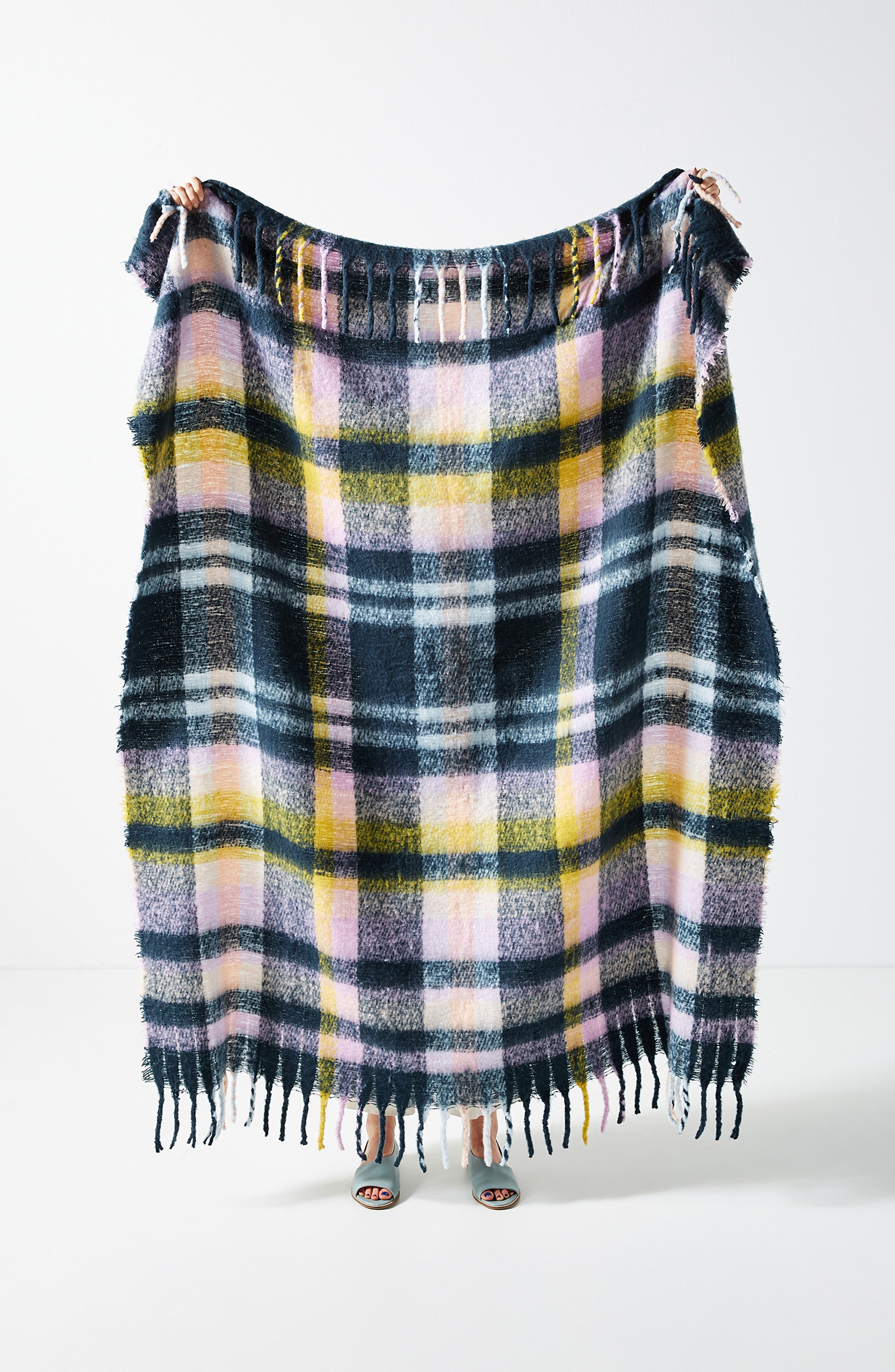 Anthropologie Home Happy Plaid Throw Blanket Nordstrom