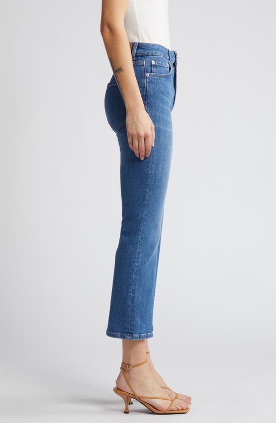 Shop Rails Sunset High Waist Slim Fit Crop Flare Jeans In Tidal Wave