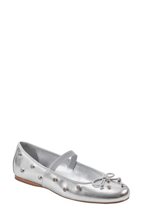 Prity Mary Jane Flat in Silver