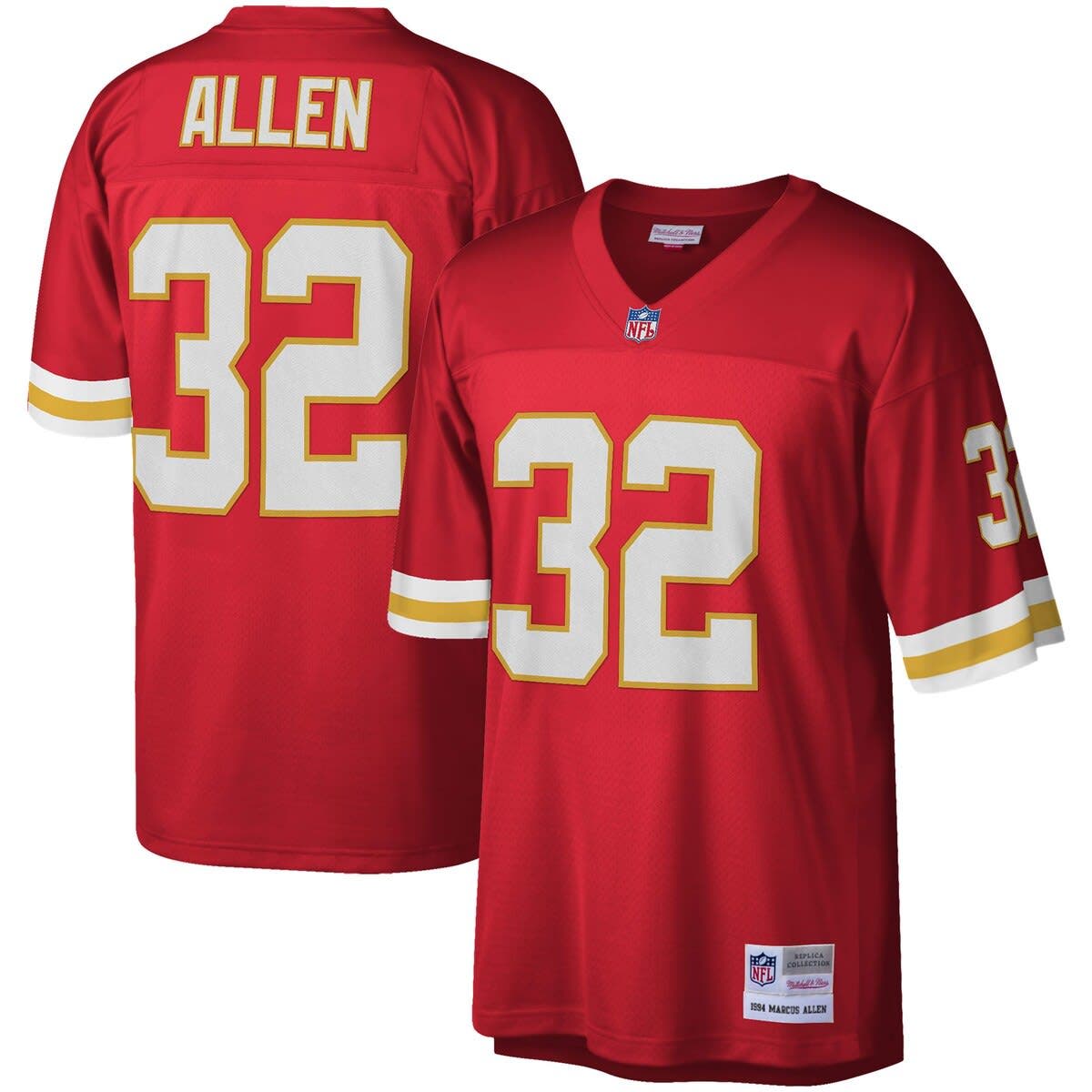 Mitchell & Ness Men's NFL White Jersey Chiefs 1994 Marcus Allen