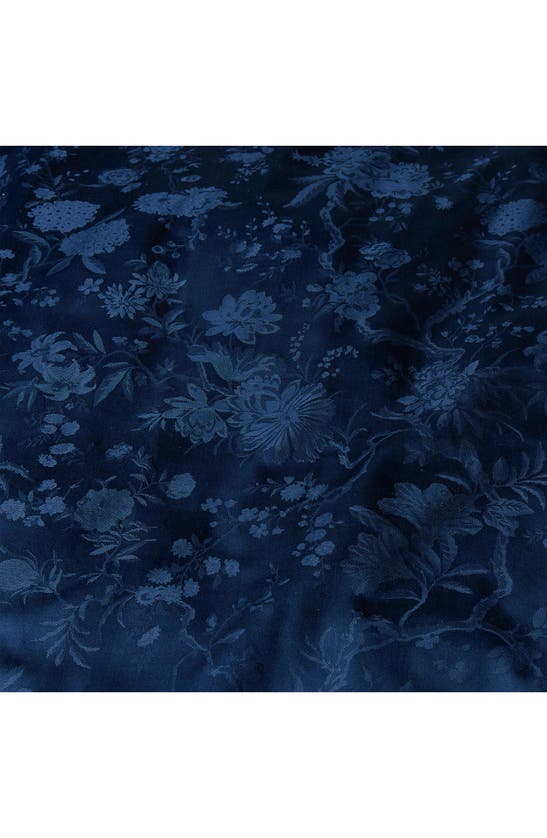 Shop Ralph Lauren Bethany Floral Jacquard Duvet Cover In Polo Navy