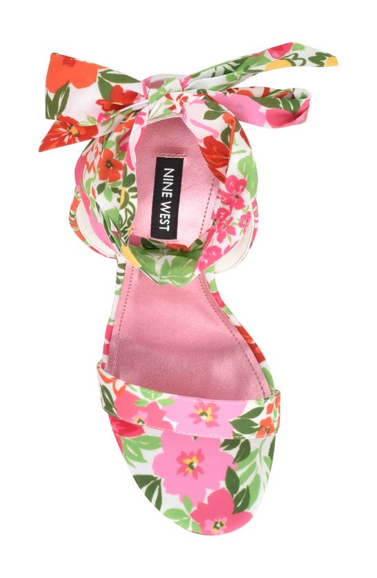 Nine West Kelsie Ankle Tie Sandal In Medium Pink